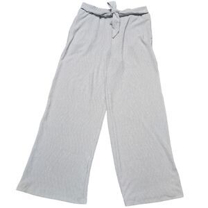 French Laundry Womens Pants Size M Gray Stretch Elastic Waist Wide Leg